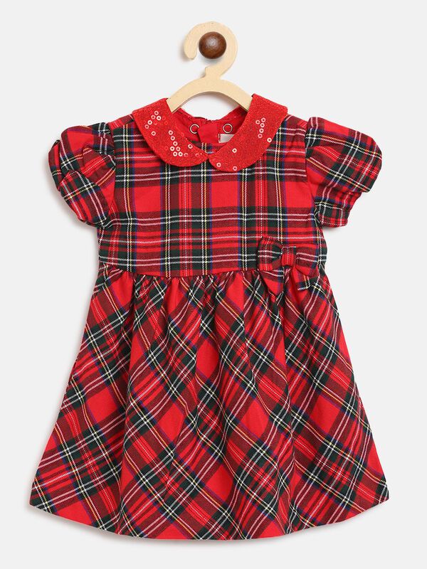 Flannel Dress With Checks image number null